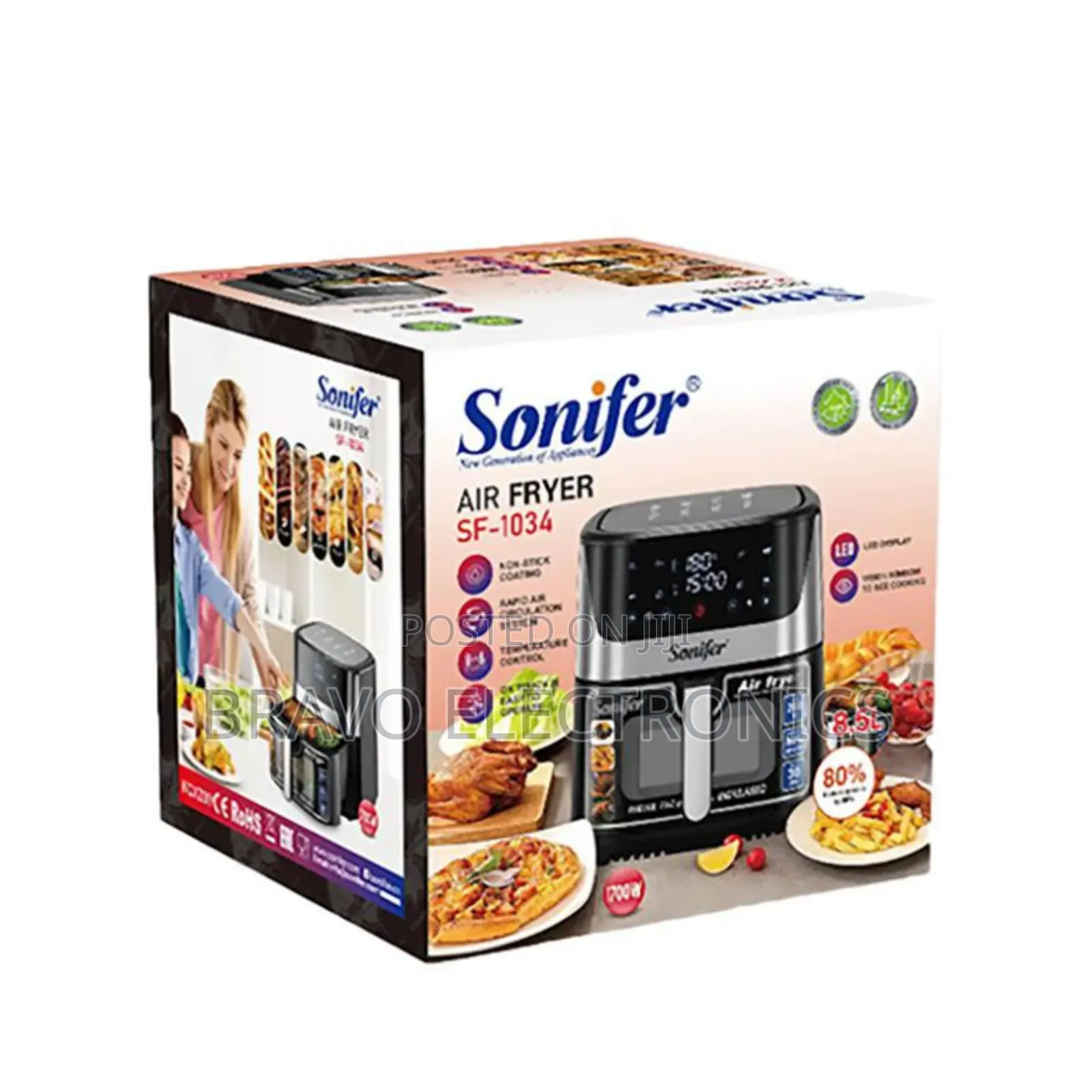 Sonifer Air Fryer 8 L Crispy Delights Without the Oil!