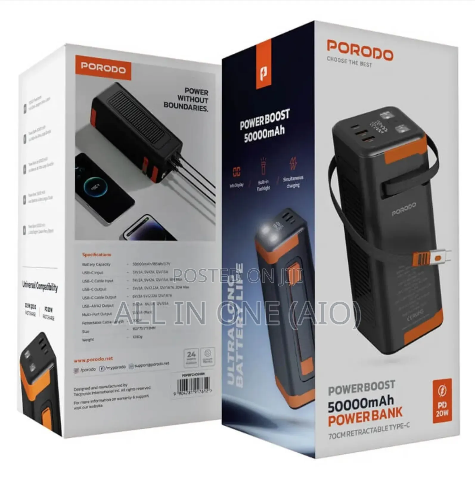 Porodo Power Boost 50000mah Power Bank