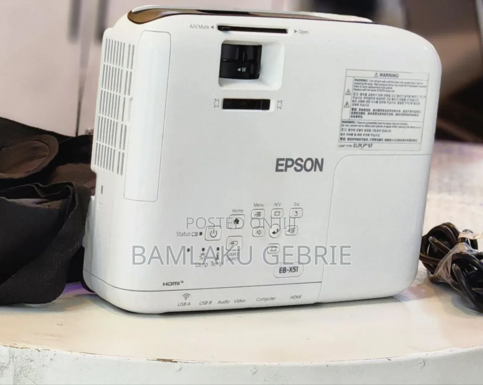 Epson Projector 
Model: Eb-X51
Has: Bag Remote
