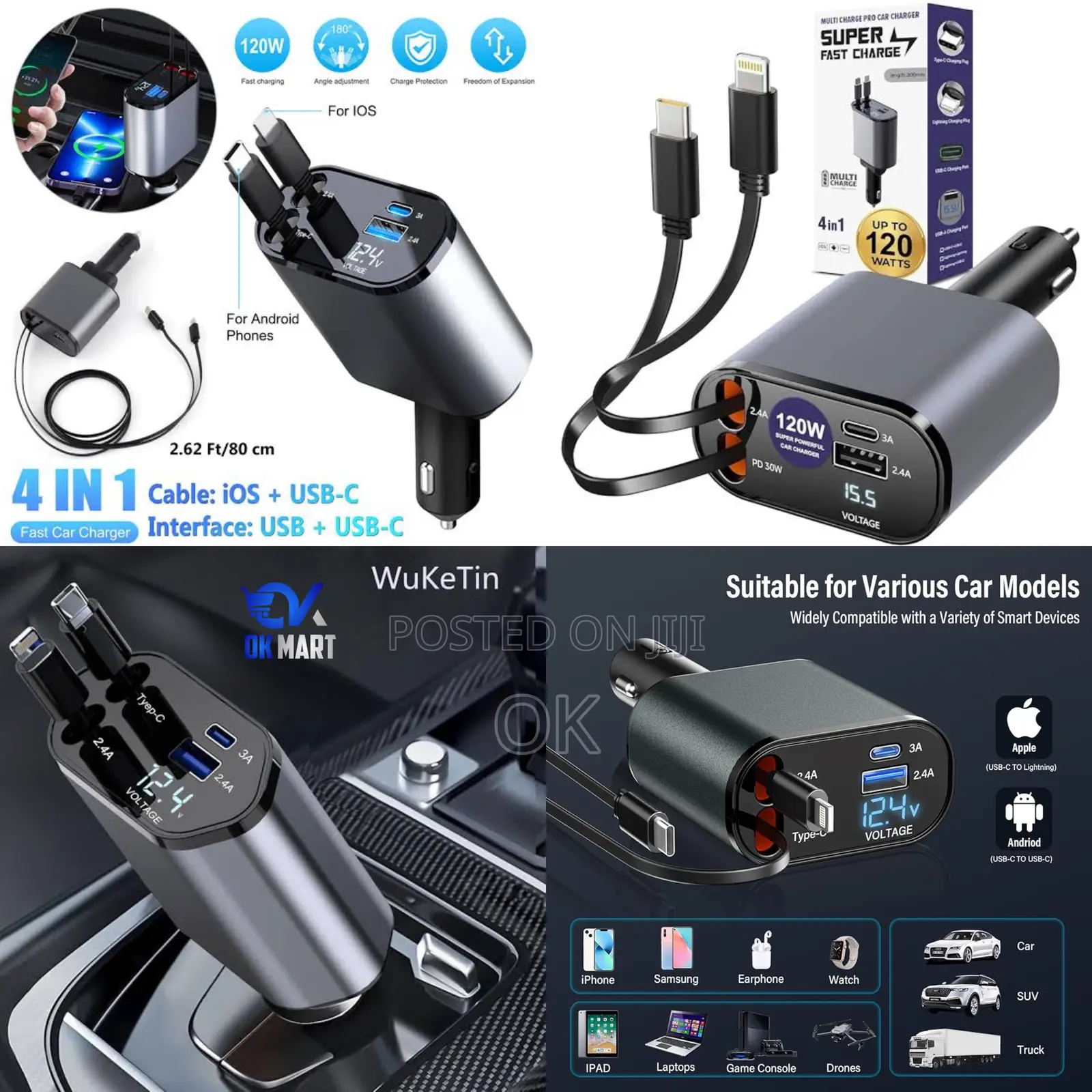 4 in 1 Car Charger