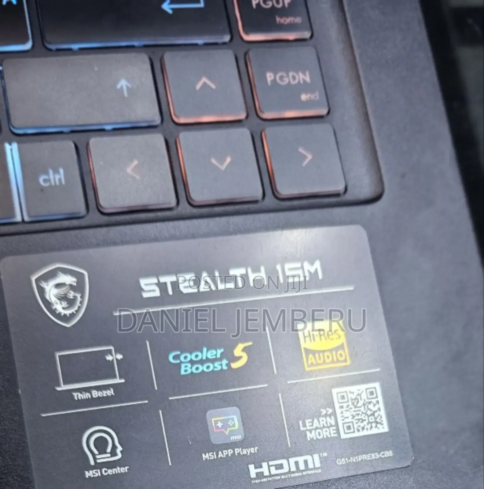 New Laptop MSI GF63 16GB Intel Core i7 SSD 1T