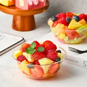 Photo - Transparent Glass Salad Bowl
