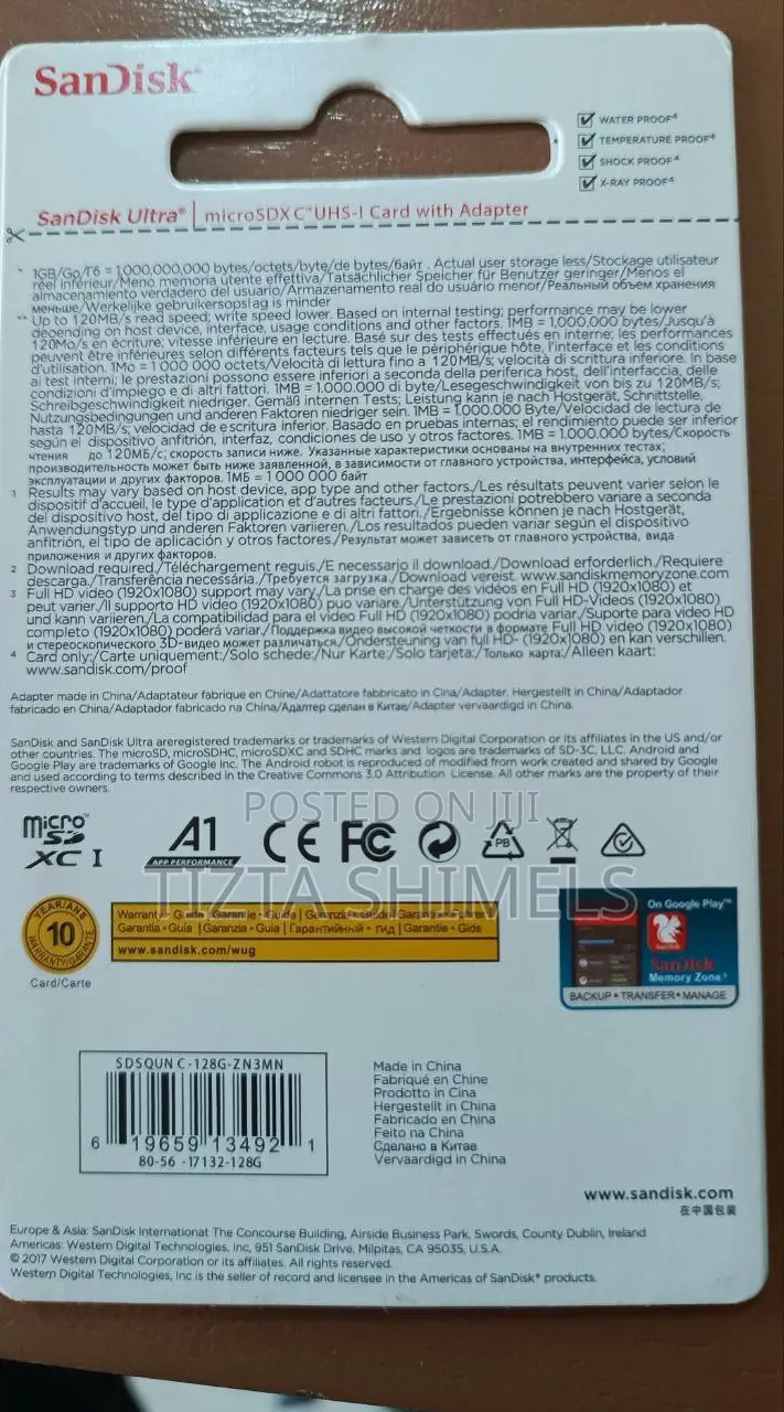 Memory San Disk 128gb