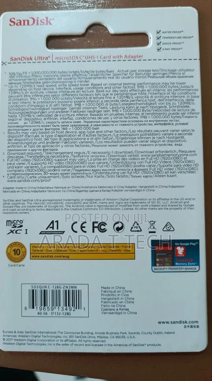 Memory San Disk 128gb