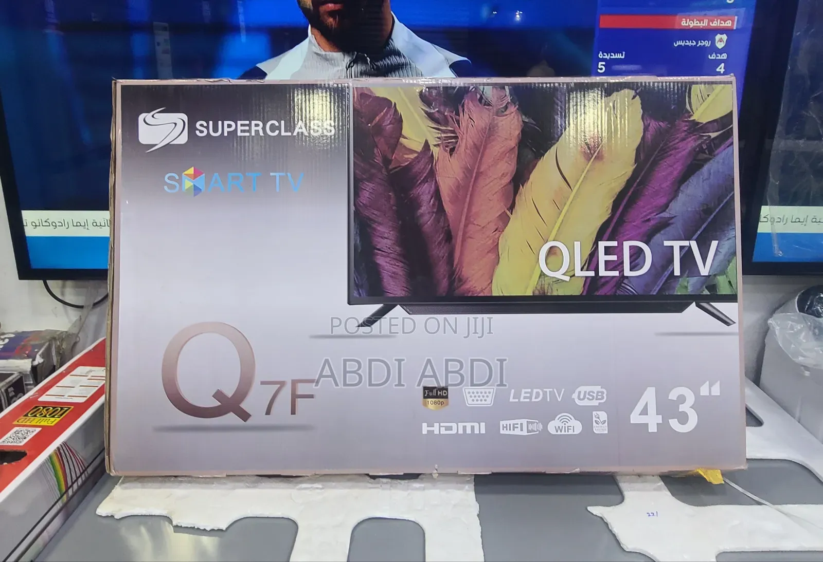 Super Class Tv 43 Inch Smart Doubel Glass