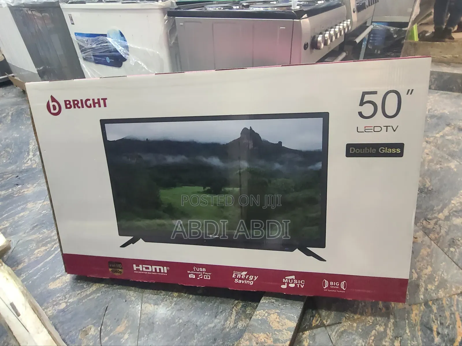 Brighit Tv 50 Inch Norman Doubel Glass