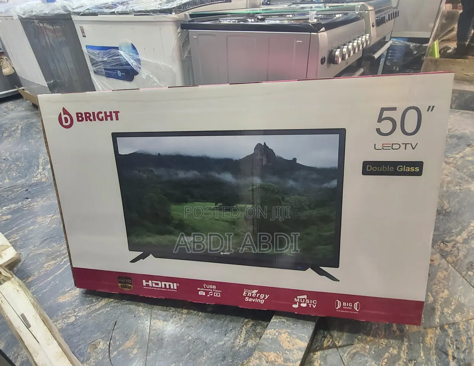 Brighit Tv 50 Inch Norman Doubel Glass