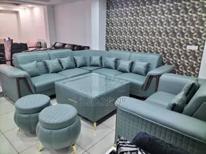 Photo - Delhi Style Sofa Design Fully Leather With Table