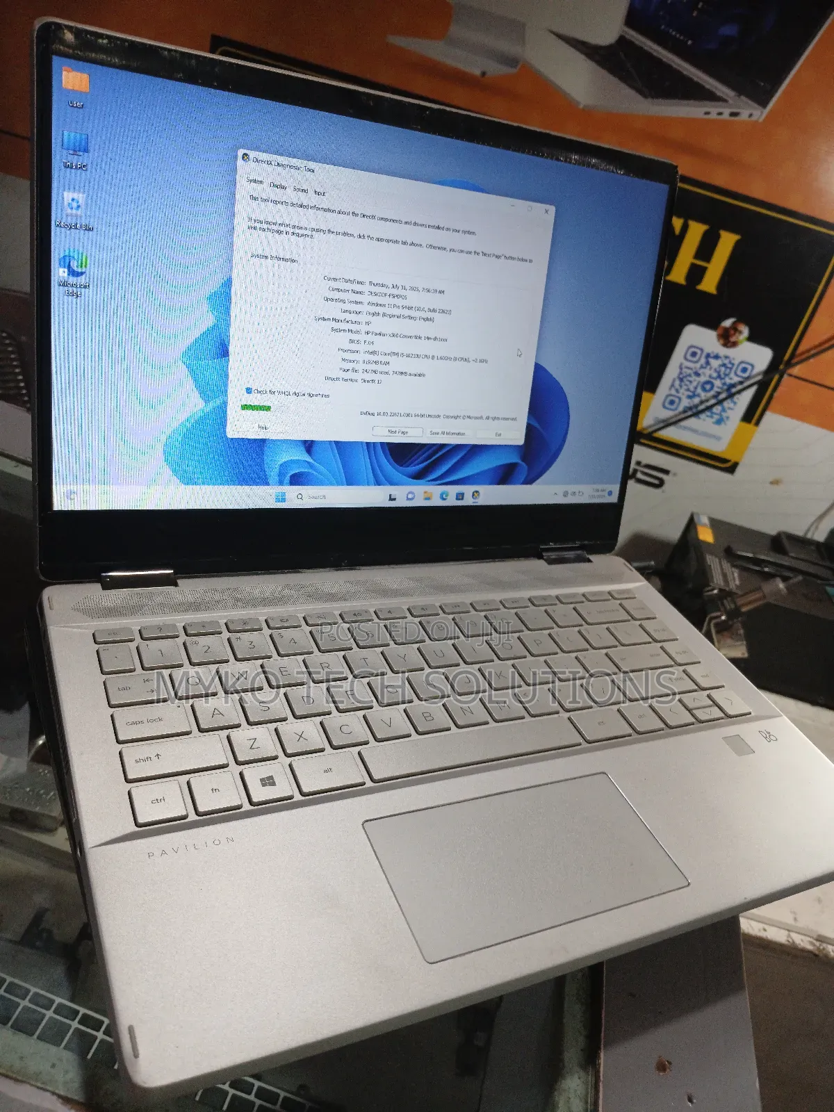 Laptop HP Pavilion 13 X360 8GB Intel Core i5 SSD 256GB