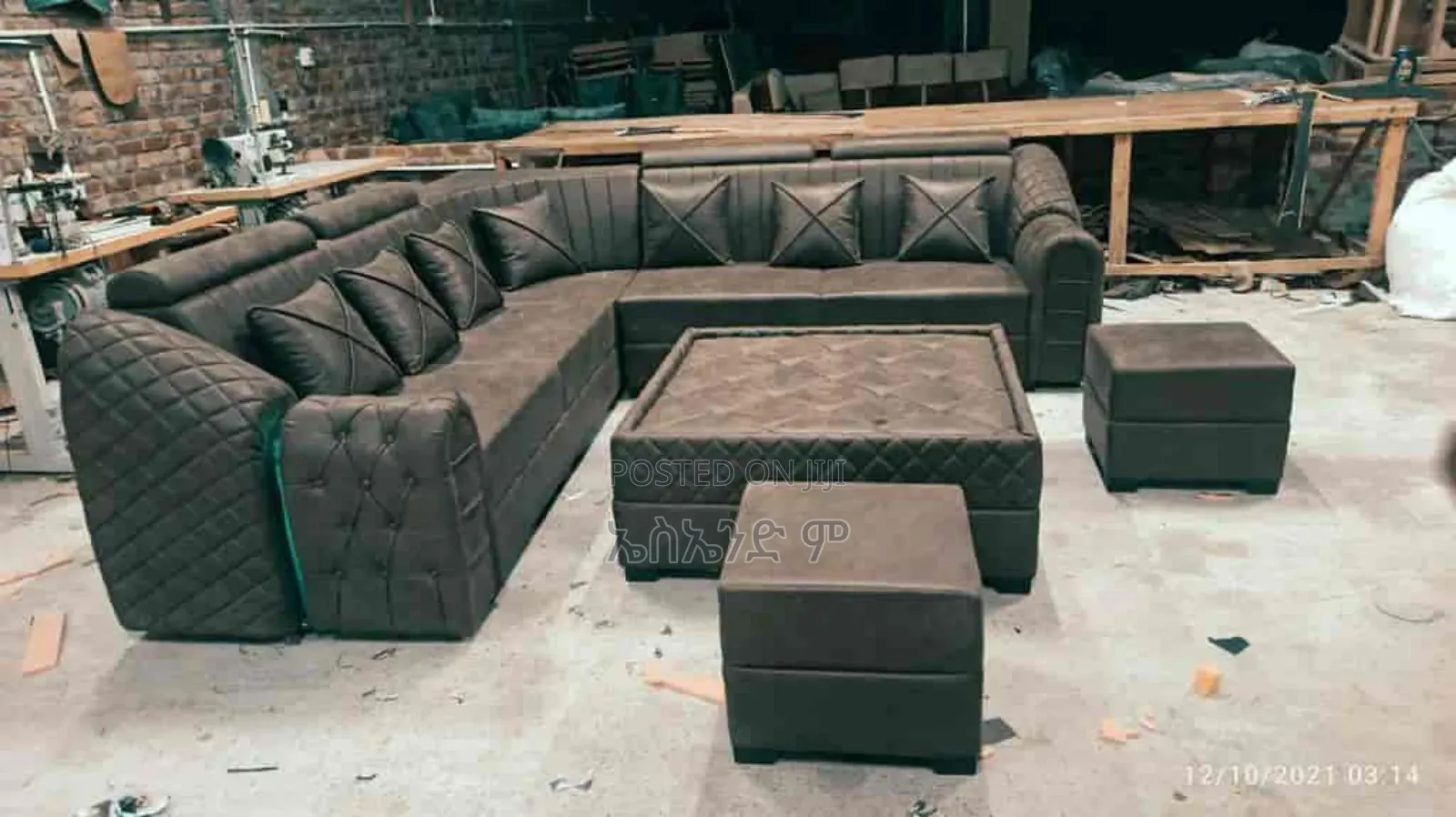 Moon Light Style Sofa Design With Table