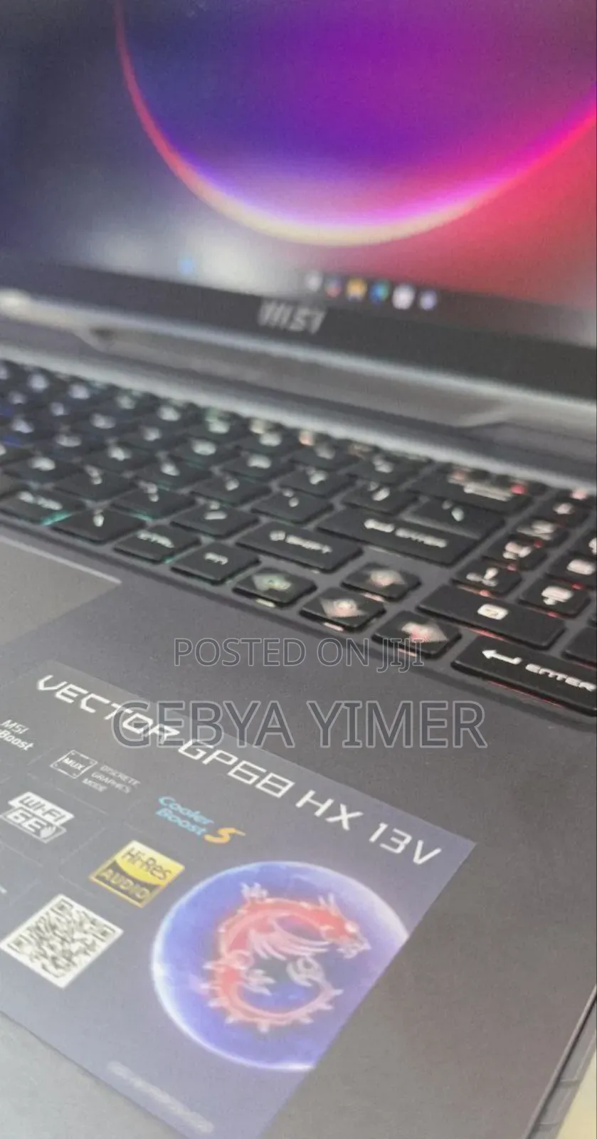 New Laptop MSI Vector 16 HX AI A2XWIG 16GB Intel Core I9 SSD 1T