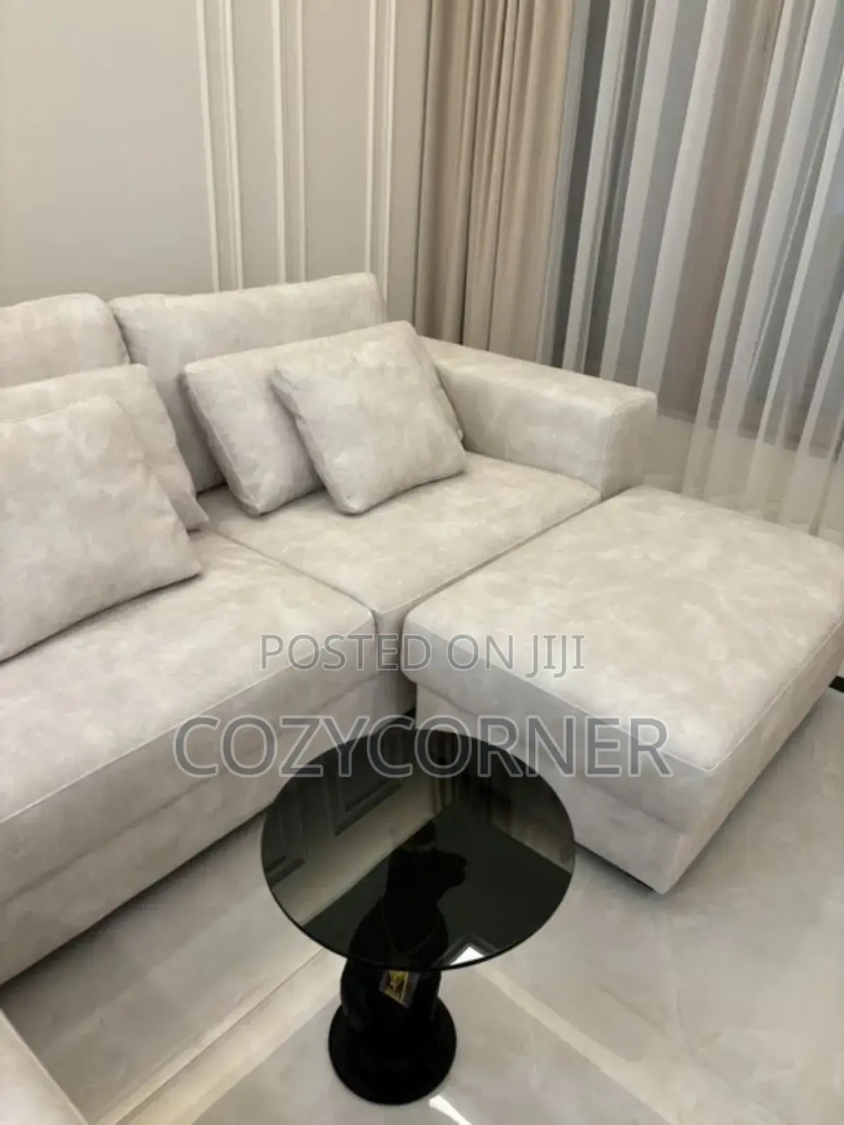 Obliging L Shape Sofa Set With Top Quality.