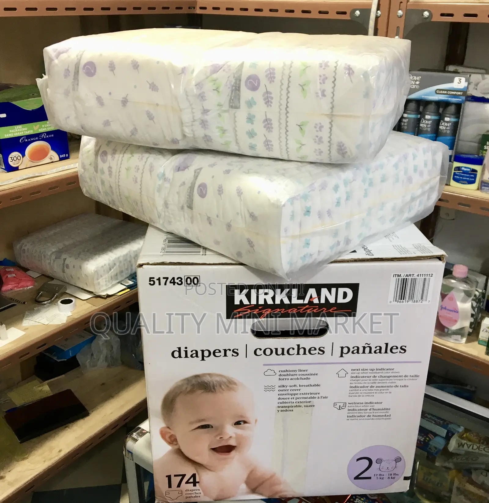 Kirkland Diaper Number 2 And 3 For Babies | 70 Piece