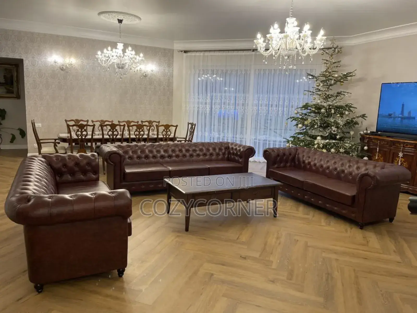 Full Leather 7 Seater Sofa to One's Liking.