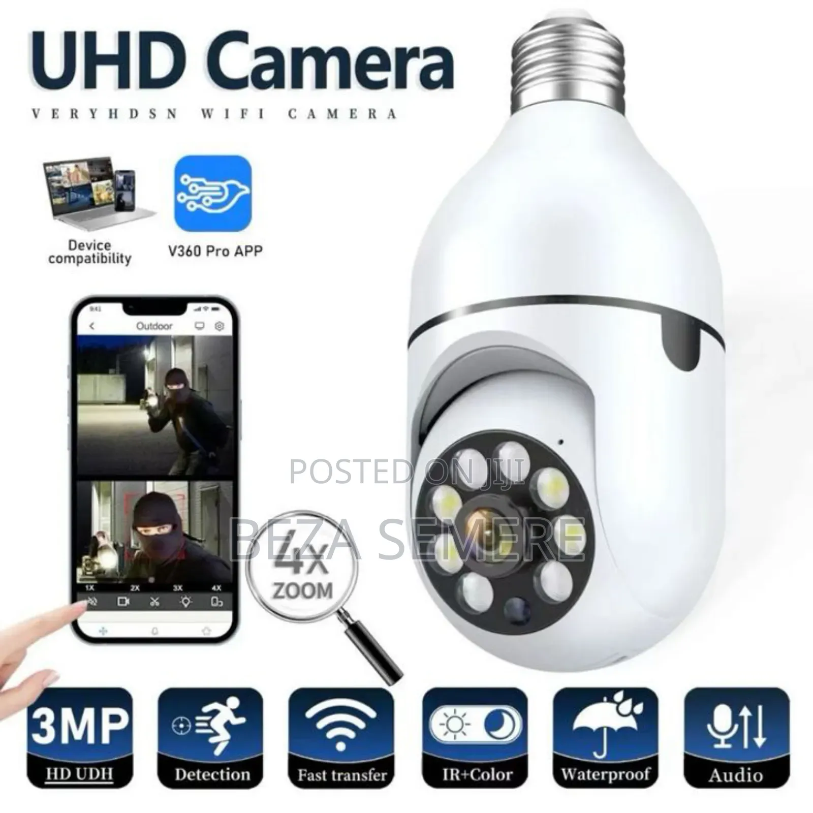 Rotating Bulb Security Camera 360degree Gilgel