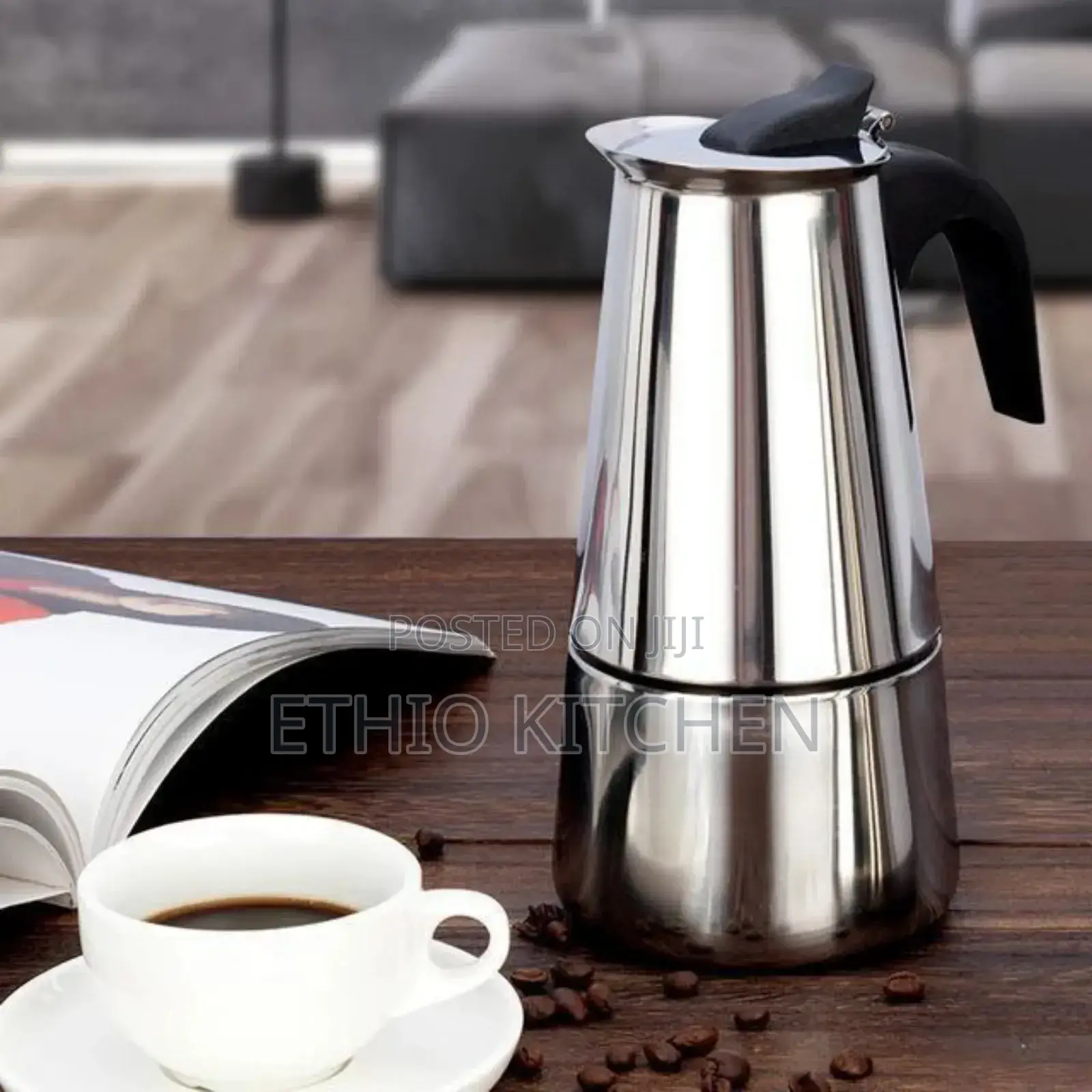 Italy Stainless Steel Espresso Maker 12 Cups ባለ 12 ኩባያ የኢስፕሬሶ ማሽን