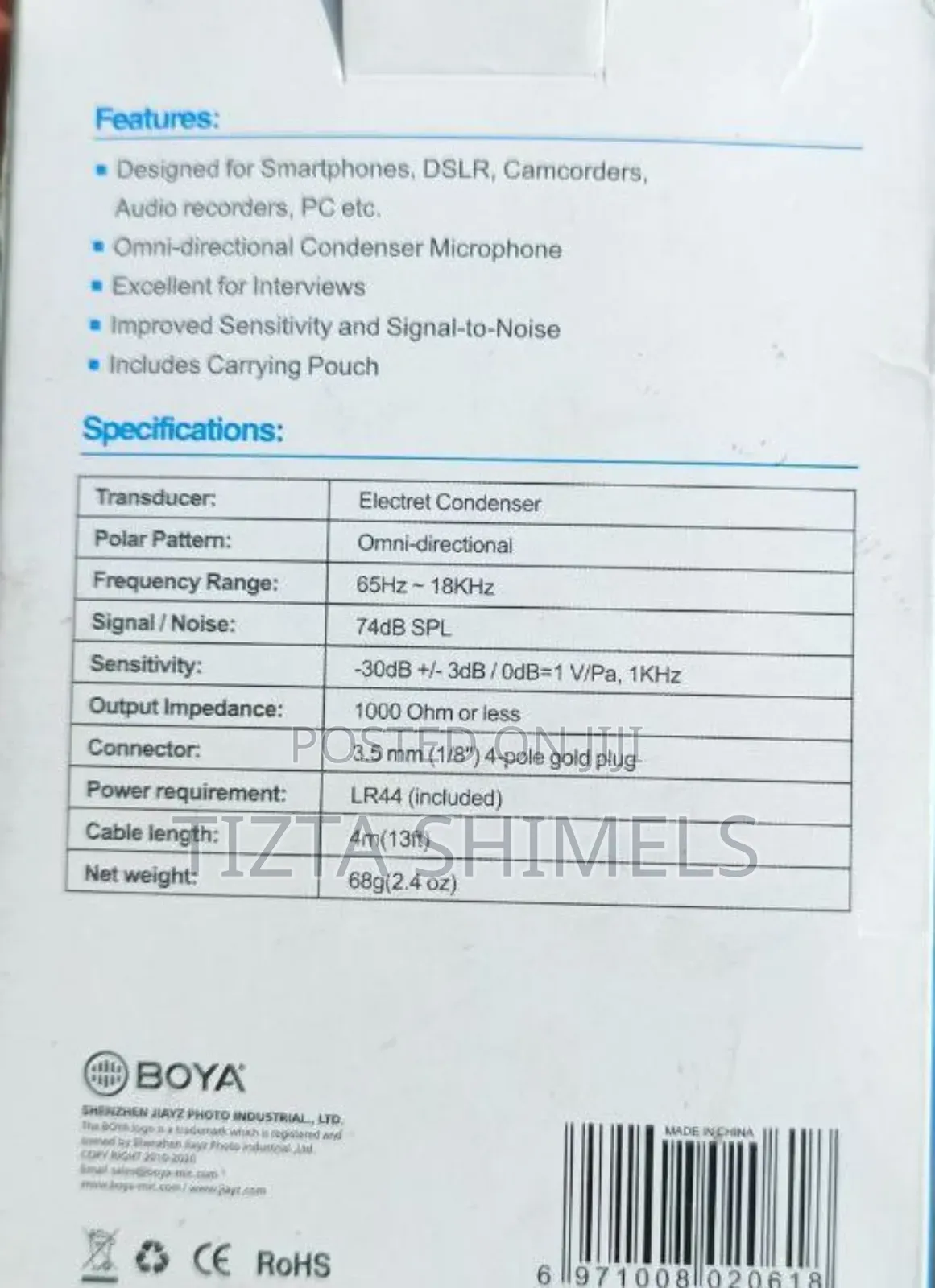 Boya Dual Omni-Directional Lavalier Mic