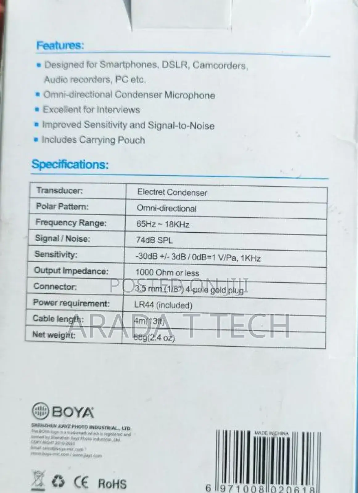 Boya Dual Omni-Directional Lavalier Mic