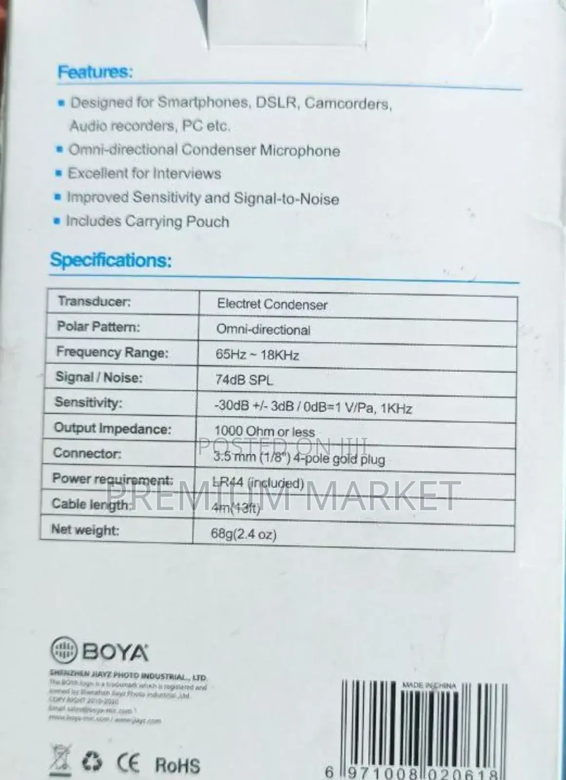 Boya Dual Omni-Directional Lavalier Mic