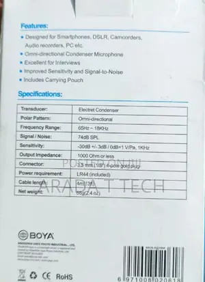 Boya Dual Omni-Directional Lavalier Mic
