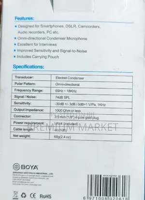 Boya Dual Omni-Directional Lavalier Mic
