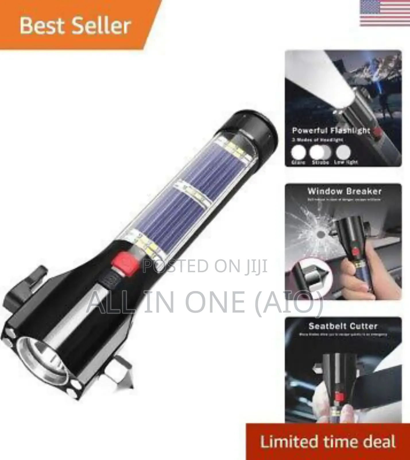 Rechargeable and Solar Led Flashlight