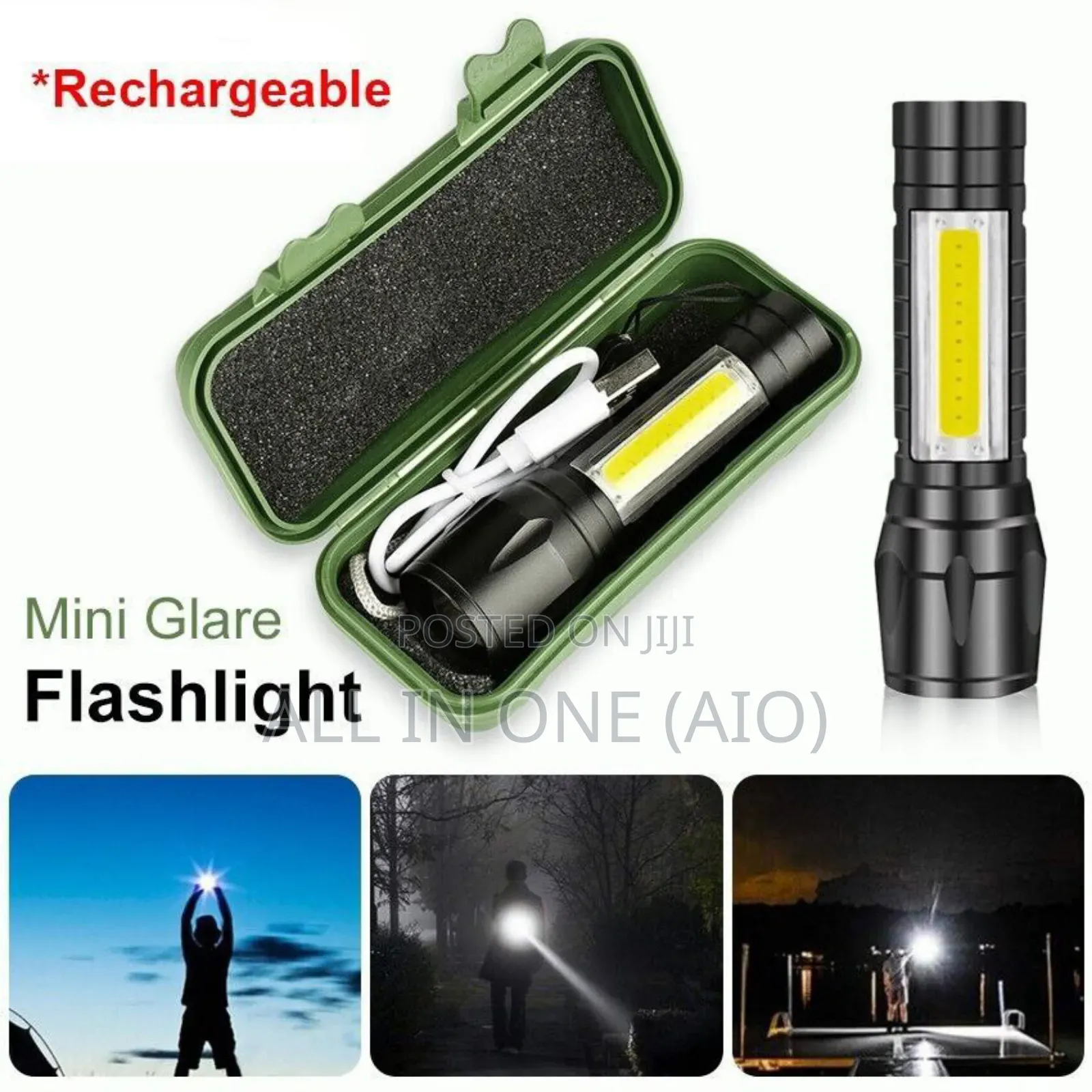Rechargeable and Solar Led Flashlight