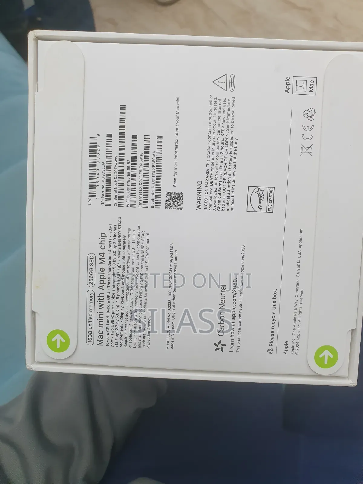 New Desktop Computer Apple Mac Mini M4 16GB Apple M4 SSD 256GB