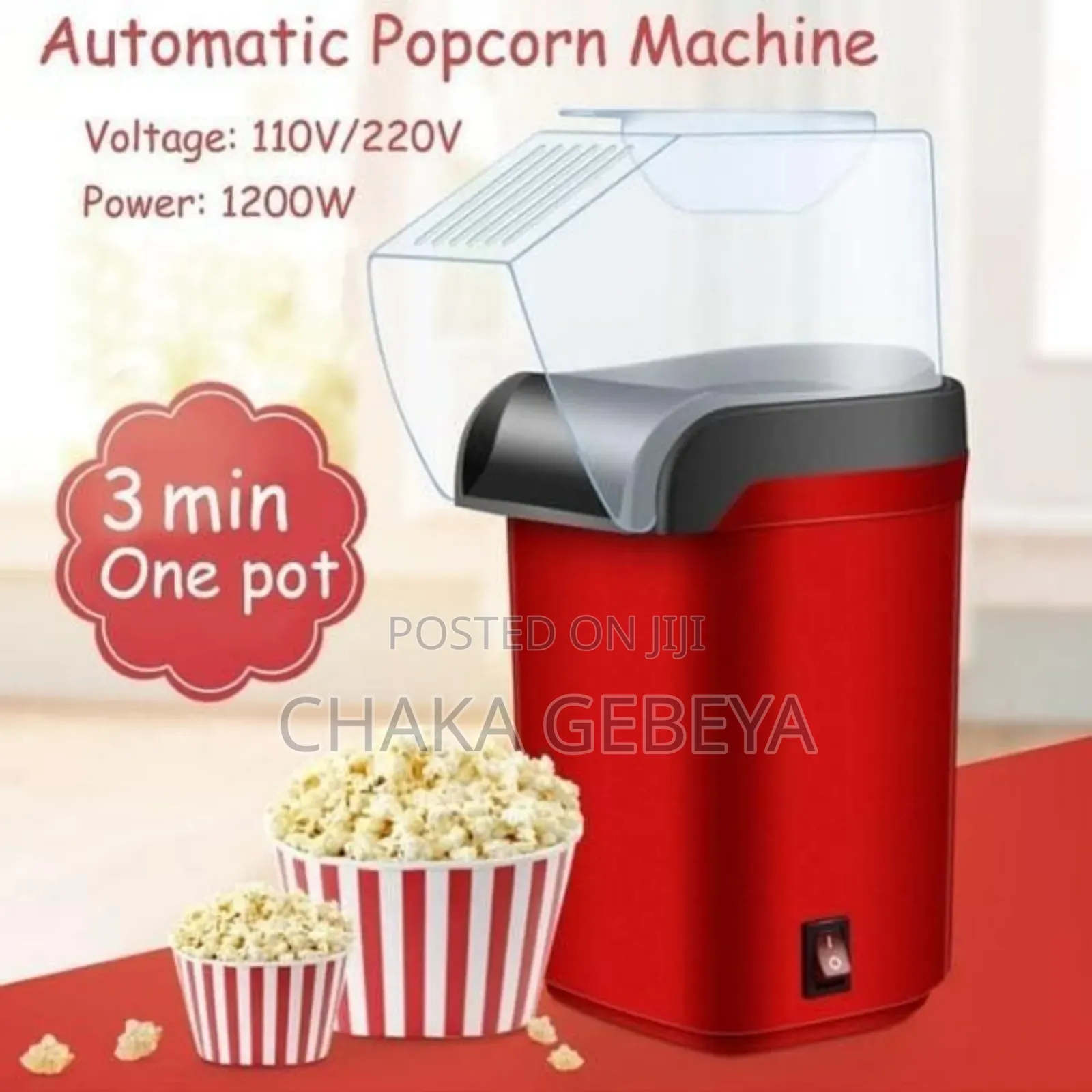 በአነስተኛ የኤሌትሪክ ሀይል የሚሰራ ፈንዲሻ ማፍኪያ