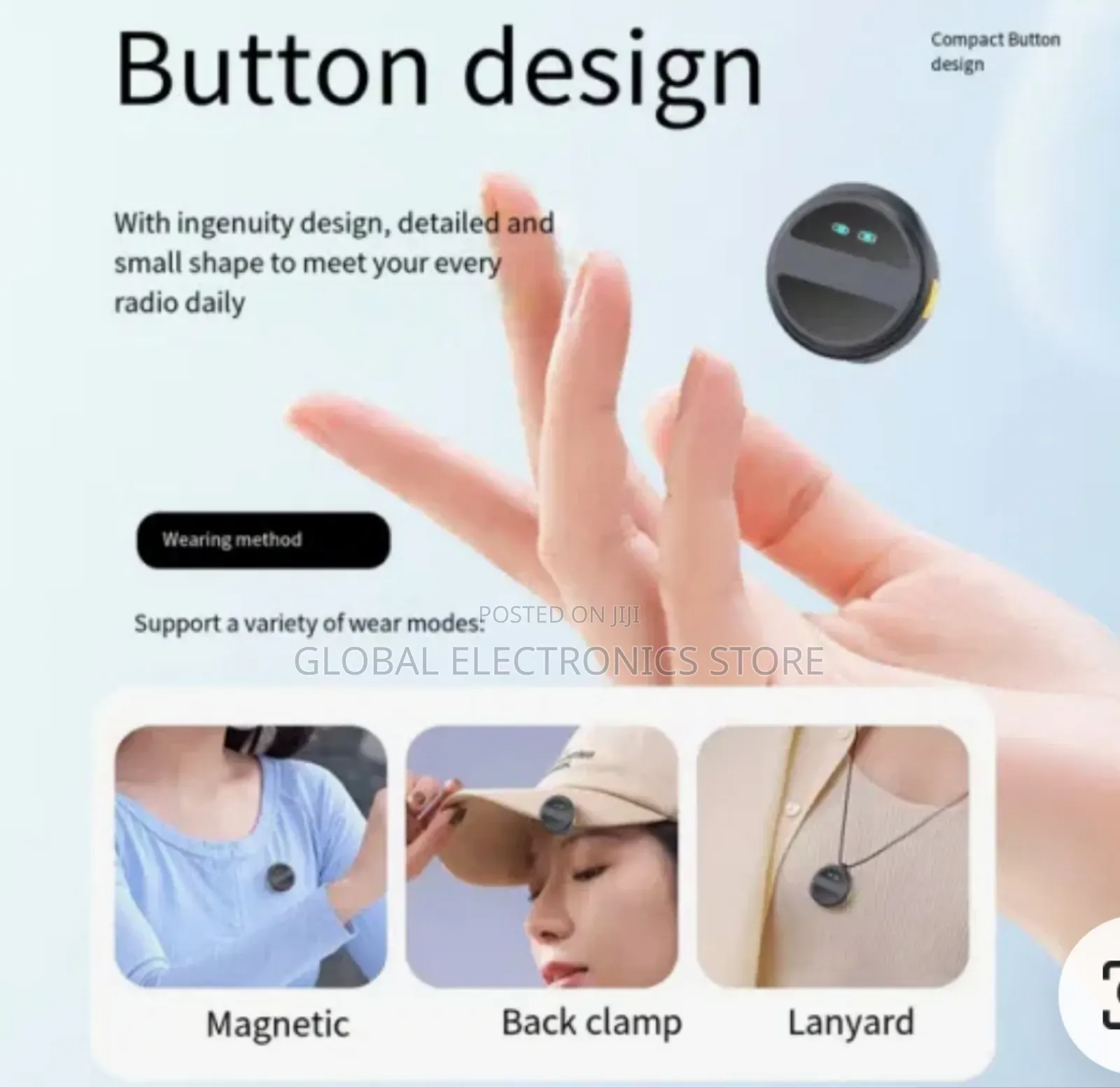 Original Dual Button Microphone With 40 Hour Battery Life