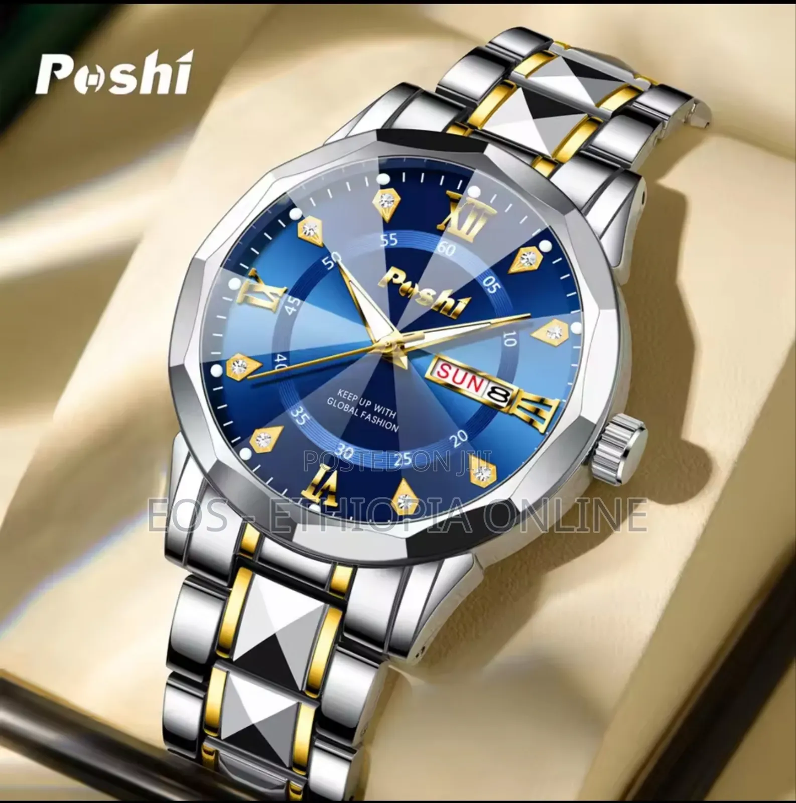 Poshi Brand Waterproof Luminous Quartz Watch [Preorder]
