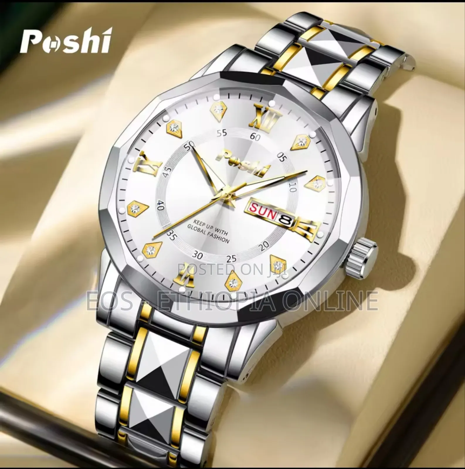 Poshi Brand Waterproof Luminous Quartz Watch [Preorder]