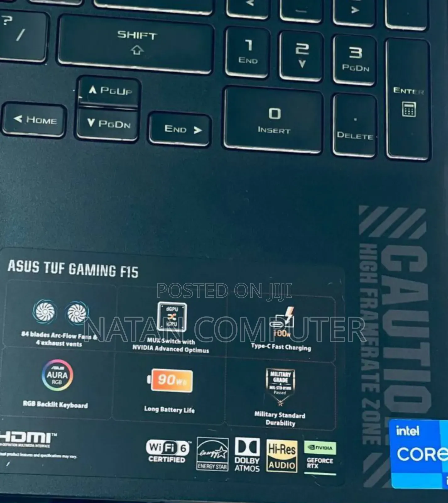 New Laptop Asus TUF Dash F15 16GB Intel Core I7 SSD 512GB