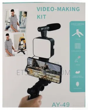 Photo - Vlog Beginners Smartphone Phone Video Kit Ay-49 Led Light