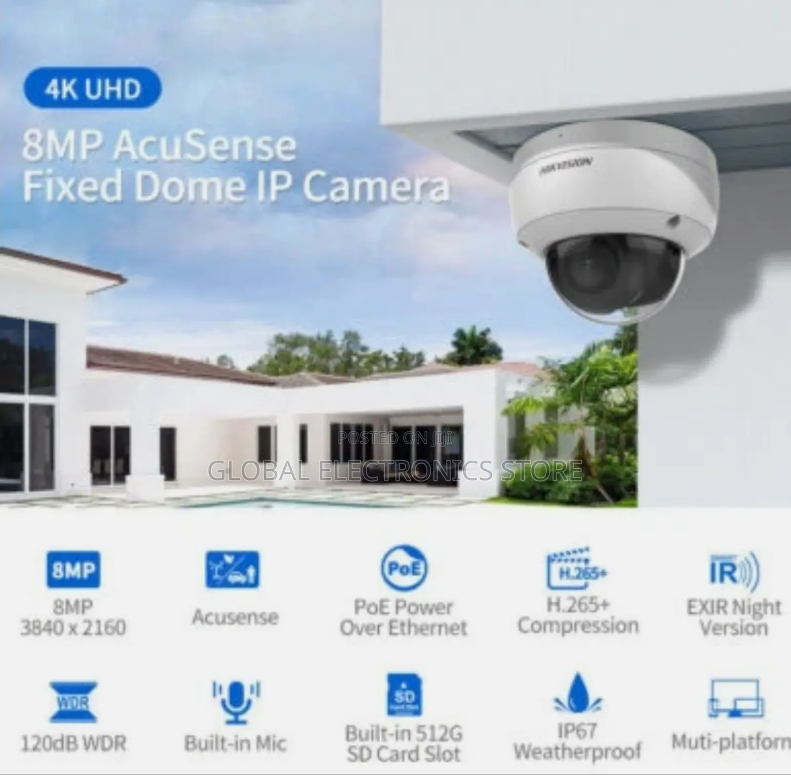 Hikvision 4mp Ip Camera Outdoor Human Vehicle Detection