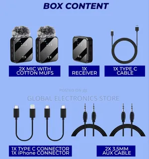 Dual Mini Wireless Microphone (2 Tx 1 Rx)