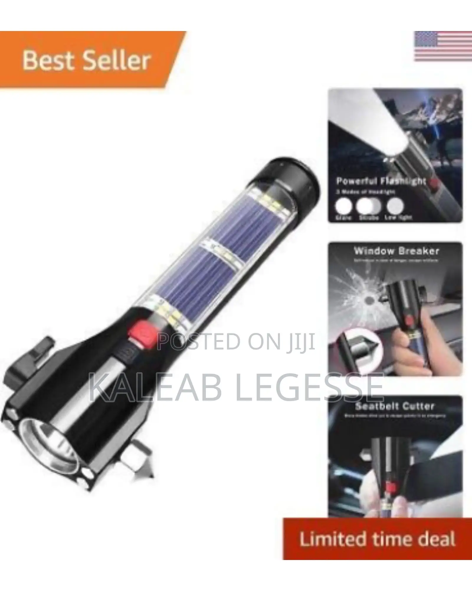 Rechargeable and Solar Led Flashlight