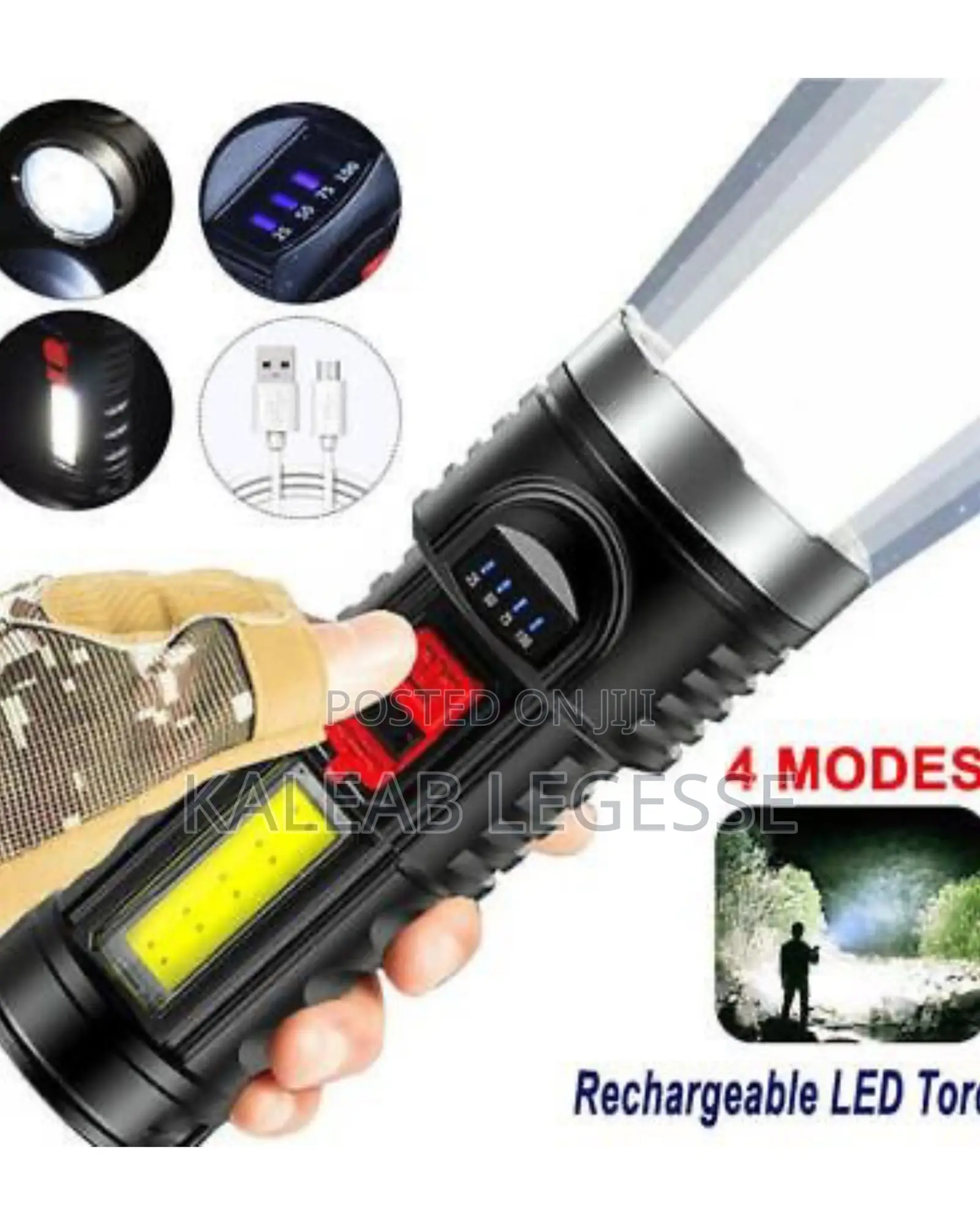 Rechargeable and Solar Led Flashlight