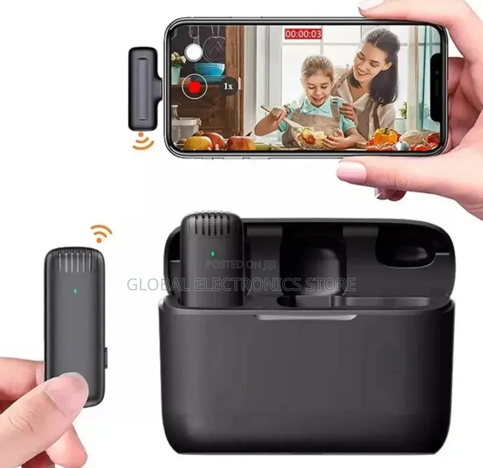 2.4 GHZ Dual Mini Microphone With a Delay of Only 0.009s