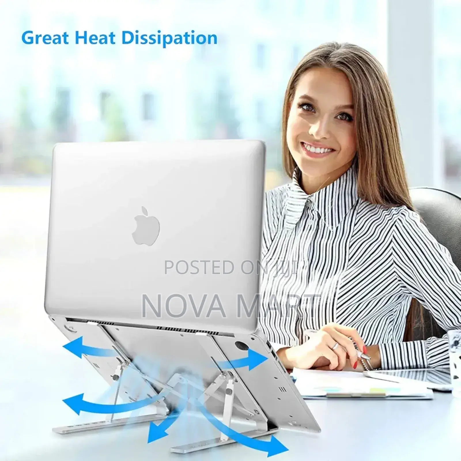 Silver Stand, Aluminum Ergonomic Foldable