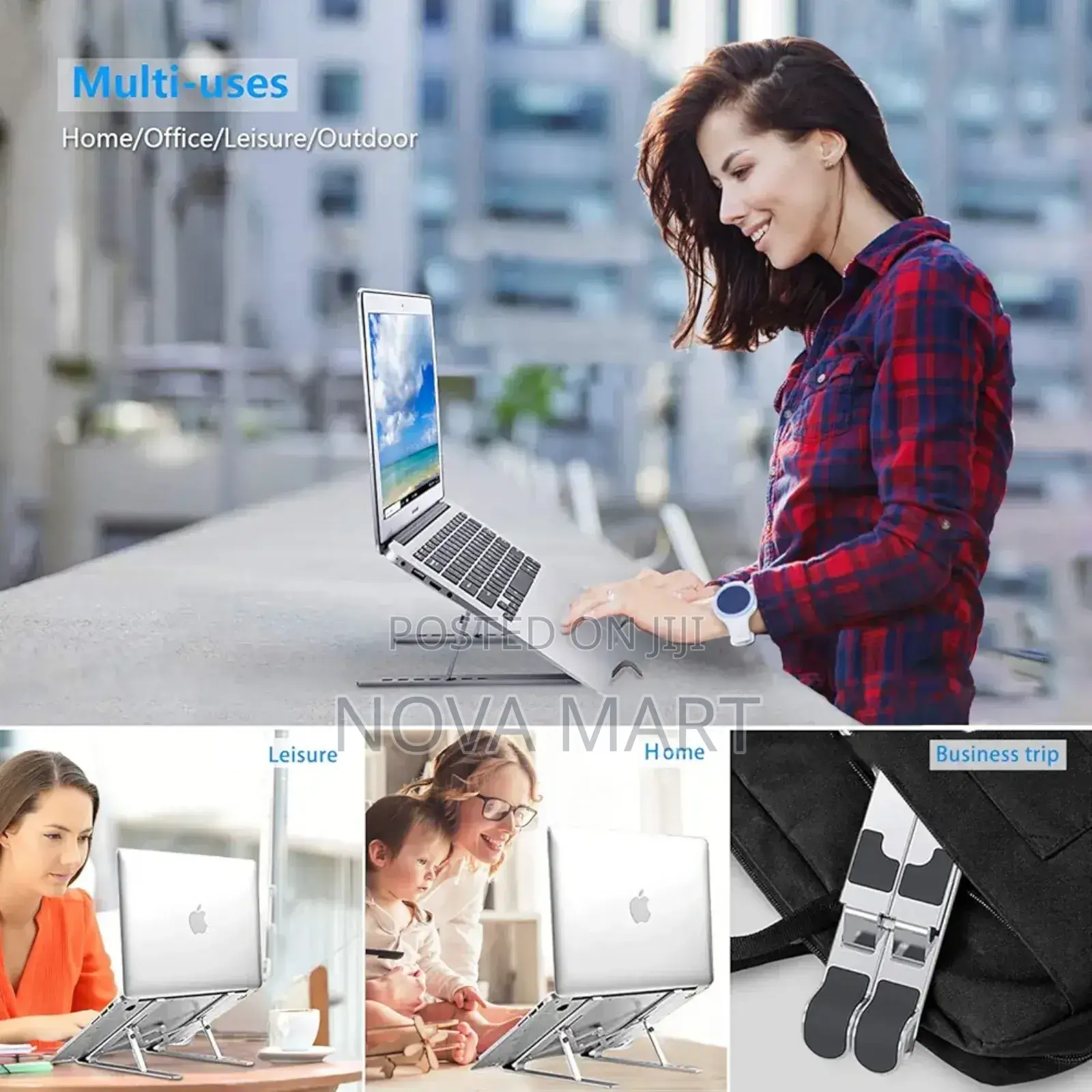 Silver Stand, Aluminum Ergonomic Foldable