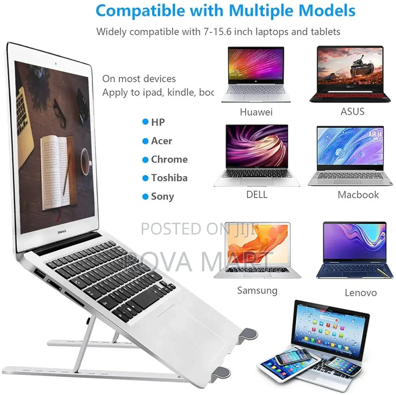 Silver Stand, Aluminum Ergonomic Foldable