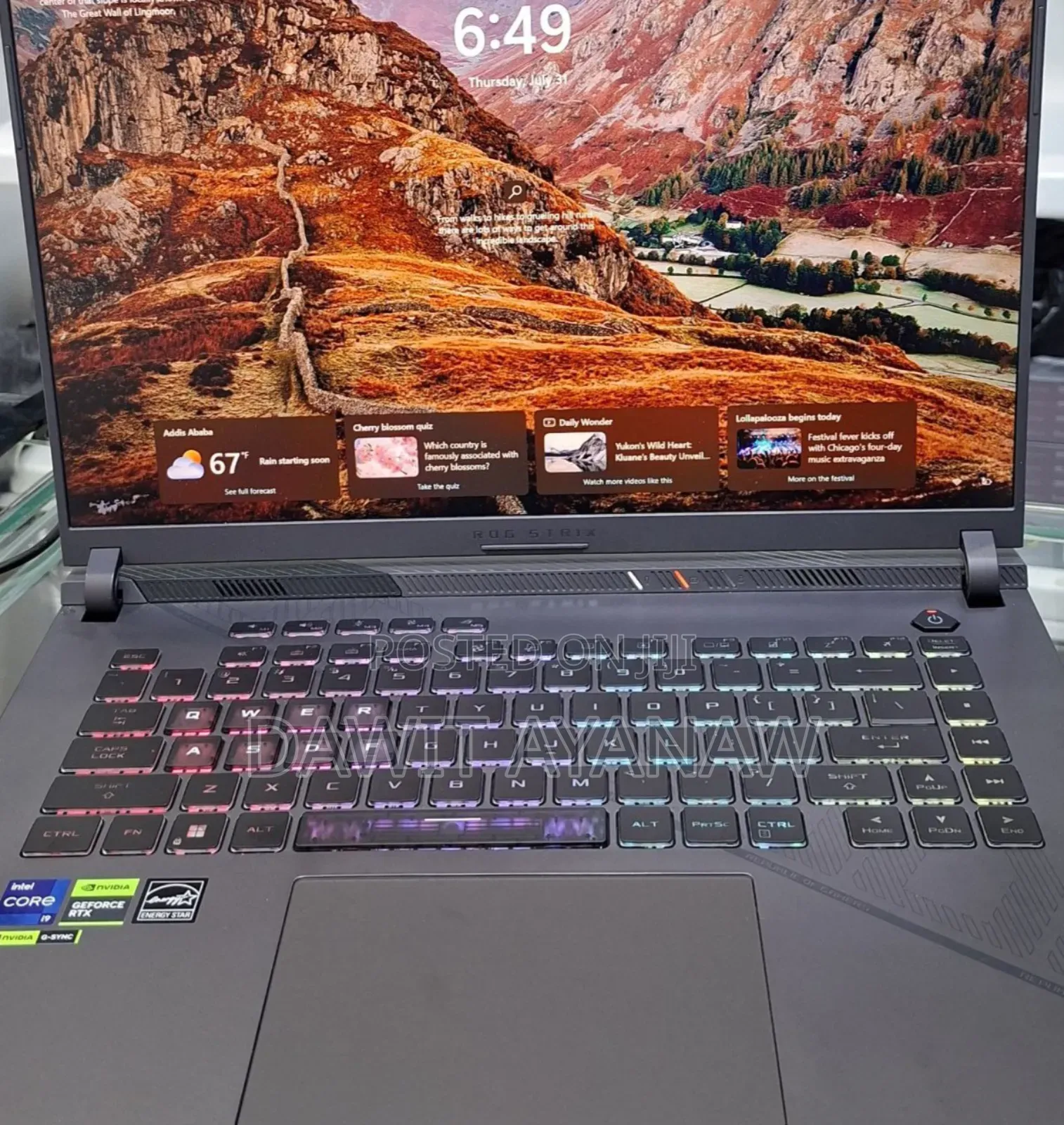 New Laptop Asus ROG Strix G15 16GB Intel Core I9 SSD 1T
