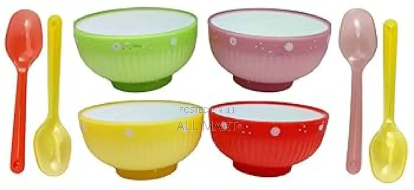 4pcs Jelly Bowl Set With Spoon