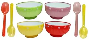 4pcs Jelly Bowl Set With Spoon