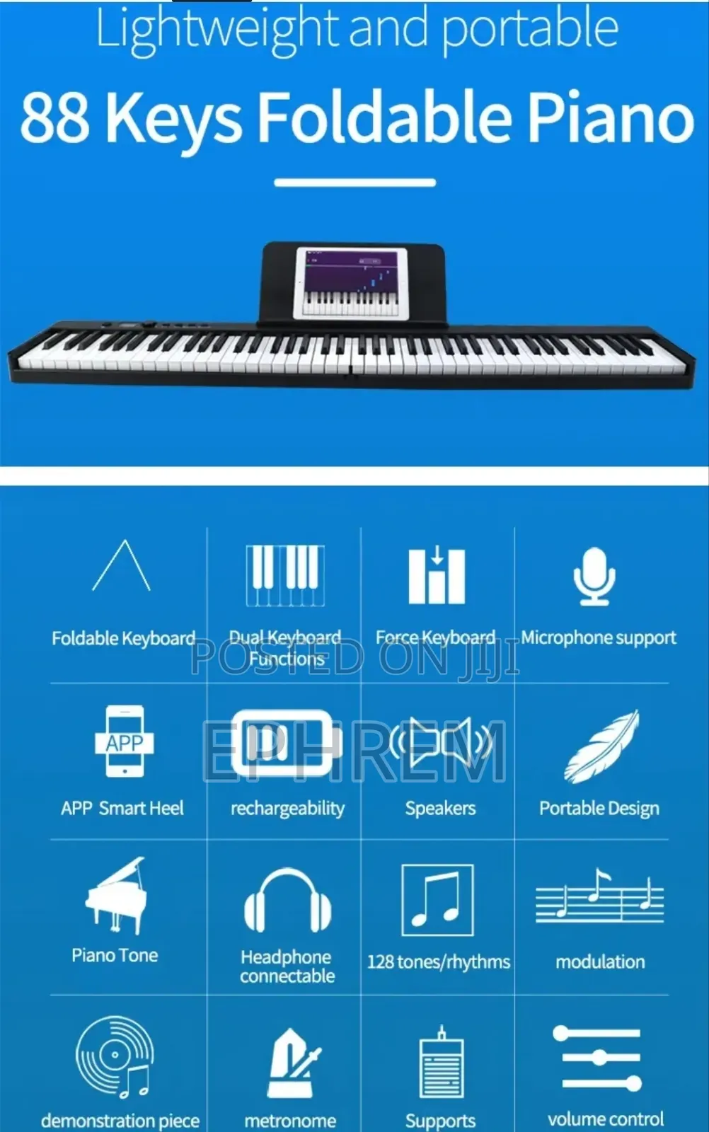 Foldable Piano 88 Keys
