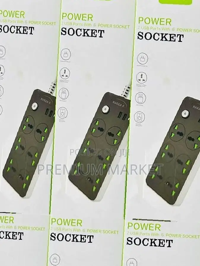Power 2. Usb Ports With 6 Power Socket