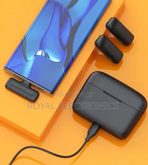 Wireless Lavalier Microphone With Charger Case Portable