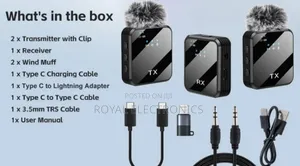 Dual Mini Wireless Microphone 2 Mic Tx 1 Receiver Rx