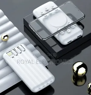 Power Bank With 4 Built-in Cables and Wireless 20000mah